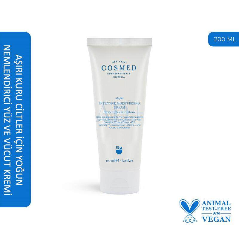 Cosmed Atopia Intensive Moisturizing Cream AD+ Atopik Eğilimli veya Çok Kuru Ciltler için Yoğun Nemlendirici Yüz ve Vücut Kremi 200 ml (2)