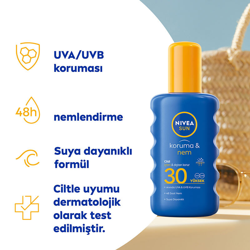 Nivea Sun Koruma & Nem SPF30+ Güneş Spreyi 200 ml (2)