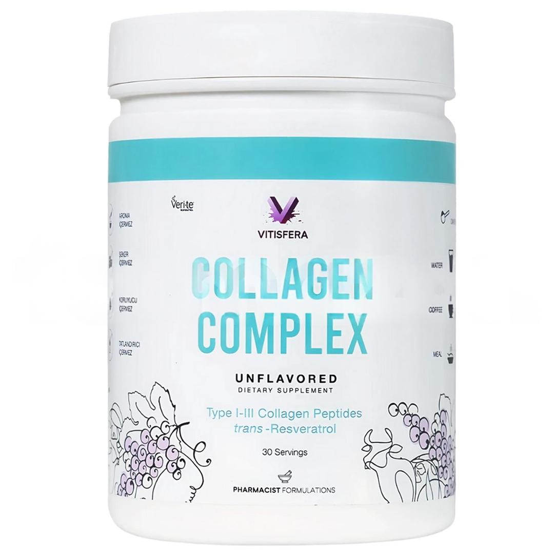 Vitisfera Collagen Complex Tip 1-3 Kolajen Peptitleri ve Trans-Resveratrol 30 Serving 300 gr